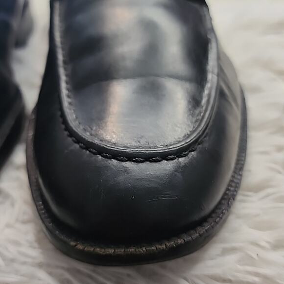 JOHNSTON MURPHY BLACK SHEEPSKIN LEATHER MONKSTRAP DERBYS MENS SIZE 11 - Picture 3 of 16